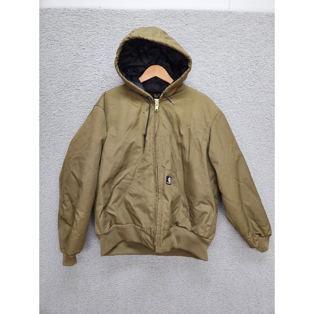 Carhartt J133 Arctic Quilt Lined Jacket Medium Brown Cordura Nylon Hooded